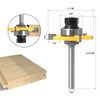 Lock Miter 45 Degree Joint Router Bits + 2Pcs Tongue