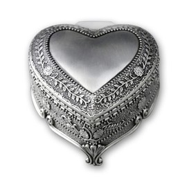 Play (Can't Help Falling in Love) Tin Alloy Heart Shape Wind up Music Box with Sankyo Musical Movement (65 Tunes Option)