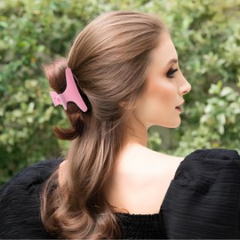 Didiseaon 12 Pcs Claw Clips for Women, Butterfly Hair Clips for Girls Stylish Hairdressers Salon Accessory (Pink)