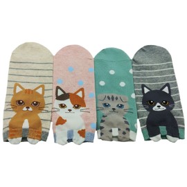 Mujer JJMax dulce animales calcetines gato y perro lindo sobrecarga mezcla de algodón, Scottish Fold, Talla única