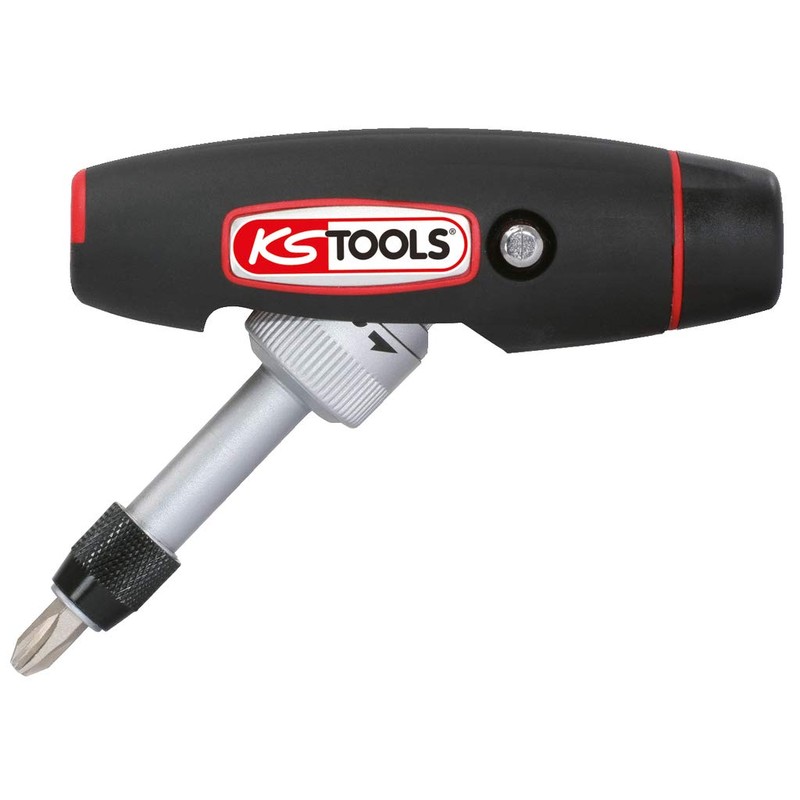 KS TOOLS T-handle Ratchet Bit Screwdriver, 1/4"
