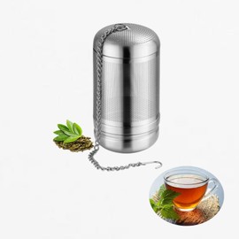 Tootesa Tea strainer, 316 stainless steel tea strainer for loose tea with chain hook, tea filter, fine mesh, reusable tea strainer, stainless steel, hanging on teapots, cups