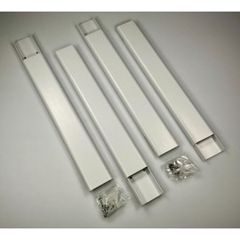 Delamu 62.8in White TV Cable Cord Cover - Cable Hider Cable Raceway - CC07