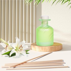 YISOWUH Reed Diffuser - Jasmine Lily 3.38oz (100ml) 1 Pack Essential Oil Reed Diffuser Set with 8 Sticks, Long Lasting Fragrance for Home, Bathroom, Bedroom, Room, Decor