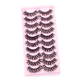 Baluue 10 Pairs 8D Fake Eyelashes Natural Look Artificial Hair Lashes Wispy False Eyelashes for Everyday Wear Lightweight and Soft for Makeup Lovers