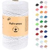 Uvolo 3 mm x 200 m Macrame Yarn, Cotton Yarn,