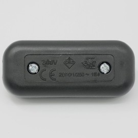 Cord Switch Black for 2G/3G Power Cables and Connection Cable Intermediate Switch with Rocker On/Off 1/250V