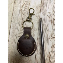Handmade Leather AirTag Keychain Key Holder Purse , Dog And Bags Tracker Holder Handmade