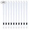 10pcs White Key Chain Necklace for Badge Holder Business Card