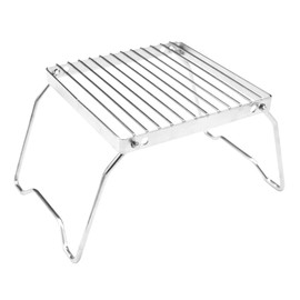 beiyaiey Folding Campfire Grill Portable StainlessSteel Camping Grill Grate Gas Stove Stand Outdoor Wood Stove Stand BBQ Grill