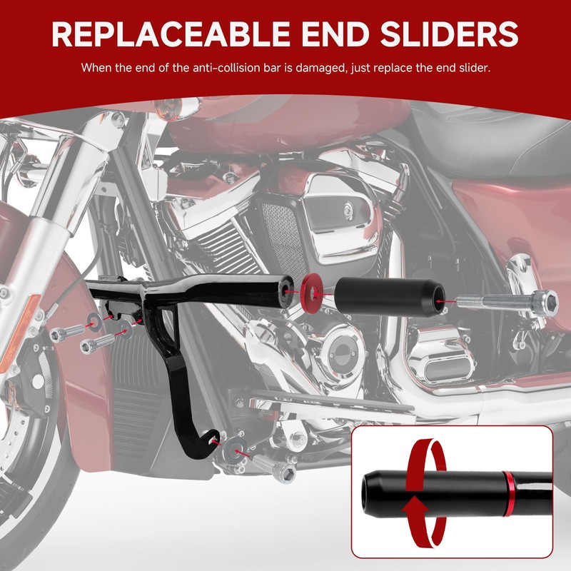 DREAMIZER Engine Guard Front Crash Bars Flat-Out Bar Compatible with