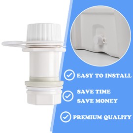 Cooler Drain Plug for Igloo Cooler,Threaded Drain Plug with Plastic Tethered Cap for Igloo Cooler Ice Chest, Igloo Cooler Drain Plug Replacement Parts, Set of 2