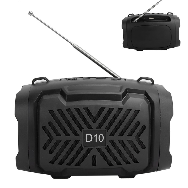 D10 Bluetooth V5.0 Wireless Speaker USB Micro Loudspeaker with Light