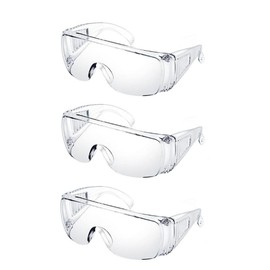 [WIKEXINGLONGER] 3 Piece Goggles, Anti-Fog Glasses, Transparent, Shockproof, Anti-Fog, Protective Eye Goggles, Experiment, Dustproof Goggles, For Work