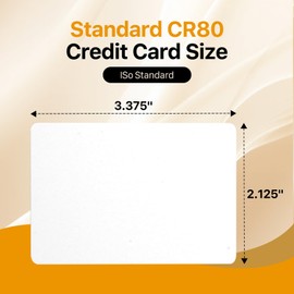100 Pack - ZSZ Blank PVC Cards With Enhanced Ink Receptive Coating, CR80 30 Mil Plastic Cards for Inkjet Printers