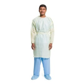 Halyard Basics Disposable SMS Protective Procedure Gown Yellow X-Large 10 per Bag