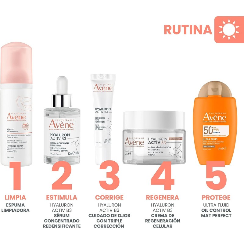 Avene Hyaluron Activ B3 Crema Facial Niacinamida y Acido Hialuronico,