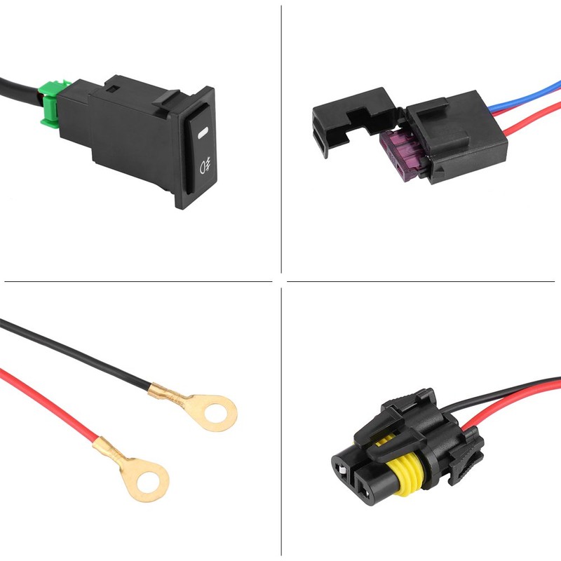 Fog Light Wiring Harness Socket Wire Connector with 40A Relay