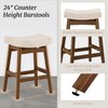 Bar Stools Set of 3, Barstools with Sturdy Wood Legs,