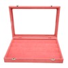Pin Display Case Pink Large Elegant Solidwood Dustproof Glass Window
