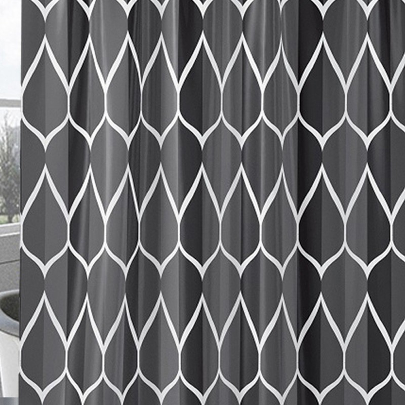 Polyester Waterproof Shower Curtain Abstract Geometric Shower Curtain Modern Luxury