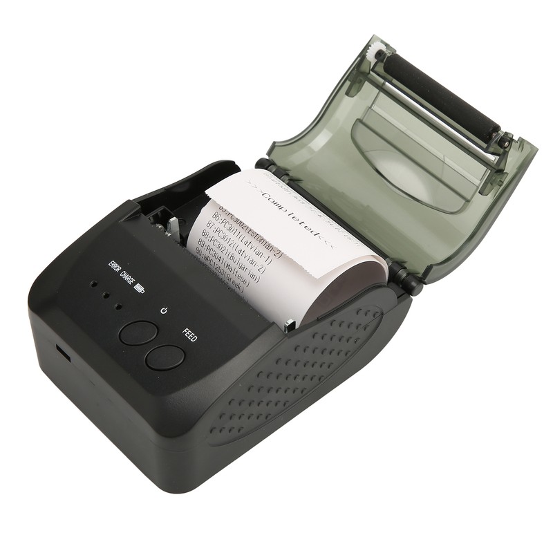 Portable Receipt Printer 58mm Bluetooth 4.0 Fast Printing Low Noise