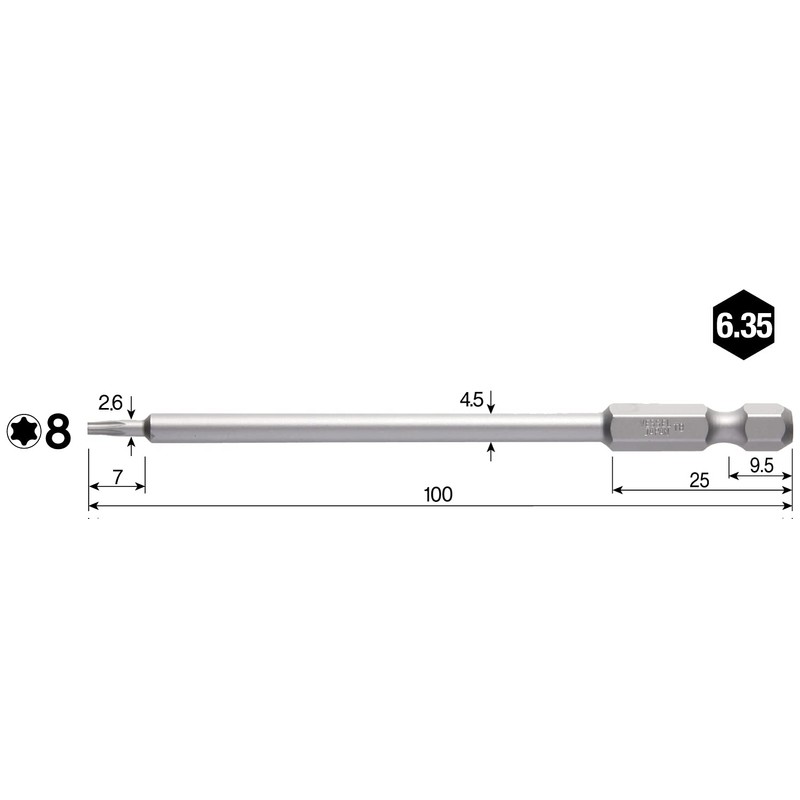 Vessel Torx Bit JT8X100 JT8X100