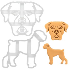 BAKERLOGY Set of 2 Cane Corso Cookie Cutters - Detailed Biscuit Cutter Design for Baking and Crafts, ideal on fondant, dough, clay
