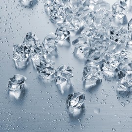 Deco Woerner Crushed Ice Food Dummy 11-14 mm, 500 g Fake Crushed Ice Decoration Ice Cubes