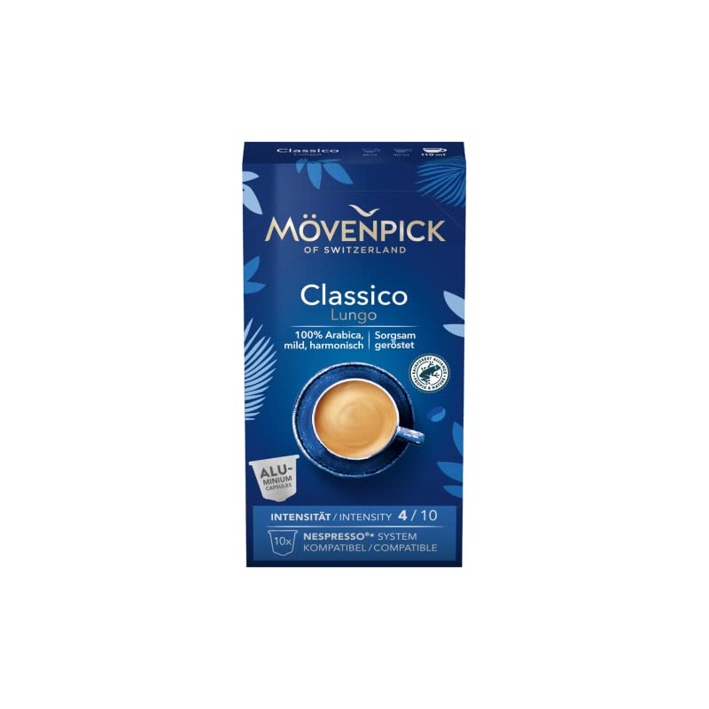 Mövenpick Classico Lungo Coffee Capsules (Pack of 10)