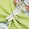 Davifina Dragonfly Napkin Rings Set of 6, Silver Napkin Ring