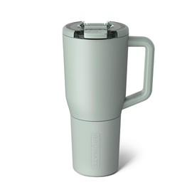BrüMate Müv - Taza de 1 l, taza de café aislada 100 % a prueba de fugas, con asa y tapa, de acero inoxidable, para viaje, de doble pared, color verde claro (Sage)