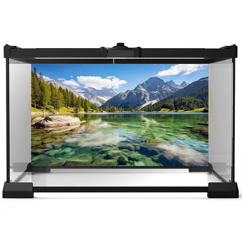 Aquarium Background Ldyllic Landscape Terrarium Backdrop Serene Captivating Lake Majestic