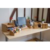 OSCO Bamboo Remote Organiser | 5 Compartments | Office Tidy