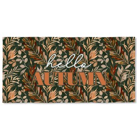 JQF Fall Beach Towel 30x60 Inch, Hello Autumn Vintage Botanical Oversized Bath Pool Swim Towels Blanket for Bathroom Travel Swimming Camping Picnic Sport, Fall Bathroom Decor