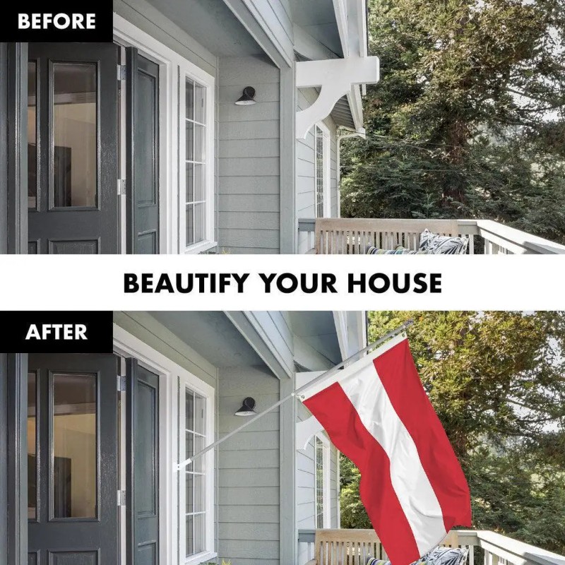 UD_G128 Combo Pack: 6 Ft Tangle Free Spinning Flagpole (Silver)