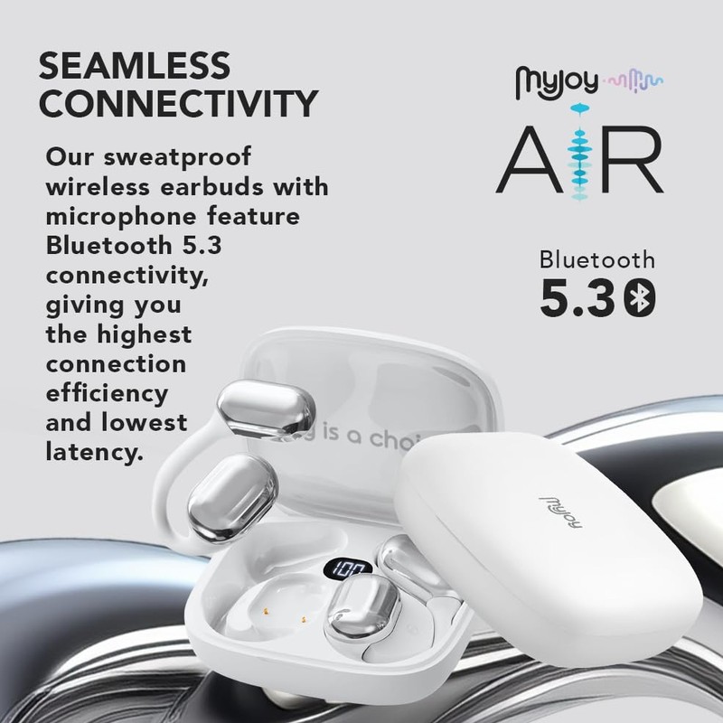 MyJoy Air Open Ear Earbuds, Wireless Bluetooth Open Earbuds Over