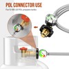6ft Propane Hose Extension with Gauge, POL x 1/4" Male