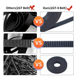 FYSETC 3D Printer Accessories Timing Belt: Open Drive Belt Replacement for K2 Plus X Y Axis Width 8mm Length 75.5 in Rubber Fiberglass Reinforced