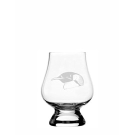 Emperor Penguin Face Zoo Animal Themed Etched 2.5oz Wee Whisky Glass Compatible With Glencairn Accessories