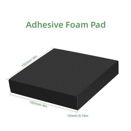 MXCELL 8Pcs Black EVA Foam Pad 4in x 4in x 3/4in High Density Closed Cell Foam Sheet Square Neoprene Rubber Insulation Padding Self Stick Anti-Slip Cushion for Crafts DIY Projects