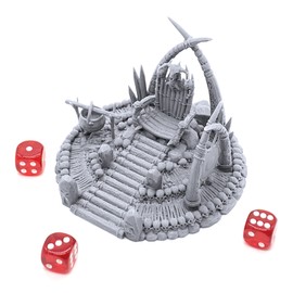 EnderToys War Boss Throne by Printable Scenery, 3D Printed Tabletop RPG Scenery and Wargame Terrain 28mm Miniatures