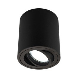 Ledvion - LED surface-mounted spotlights, round, dimmable, 5 W, 6500 K, black, ceiling light