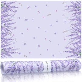 20 Hojas Revestimientos de Cajones Fragantes Perfumados de 14 x 19.5 Pulgadas Forro de Papel para Cajón Hojas de Papel No Adhesivas para Cocina Gabinete Inicio Estante Armario (Patrón de Flores, Lavanda)