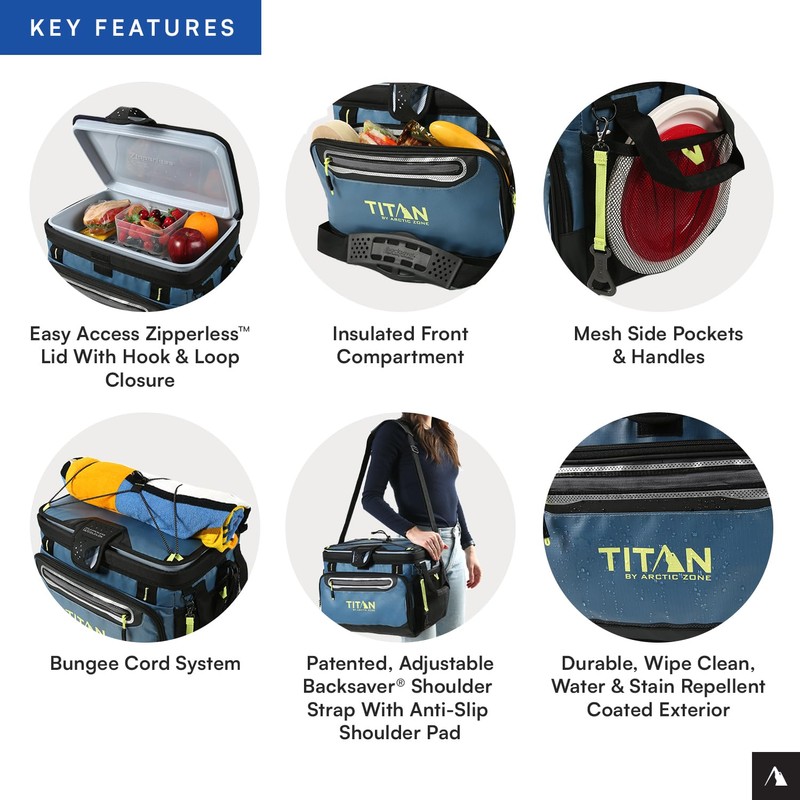 Titan by Arctic Zone 30 Can Zipperless Soft Cooler with
