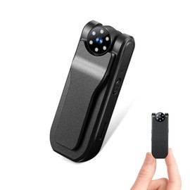 Yoidesu Mini Cámara Corporal 4K, Cámara de Bolsillo WiFi, Grabadora de Vídeo Pequeña Portátil con Lente Giratoria de 180° y Clip, Cámara Deportiva de Visión Nocturna, Cámara Corporal de