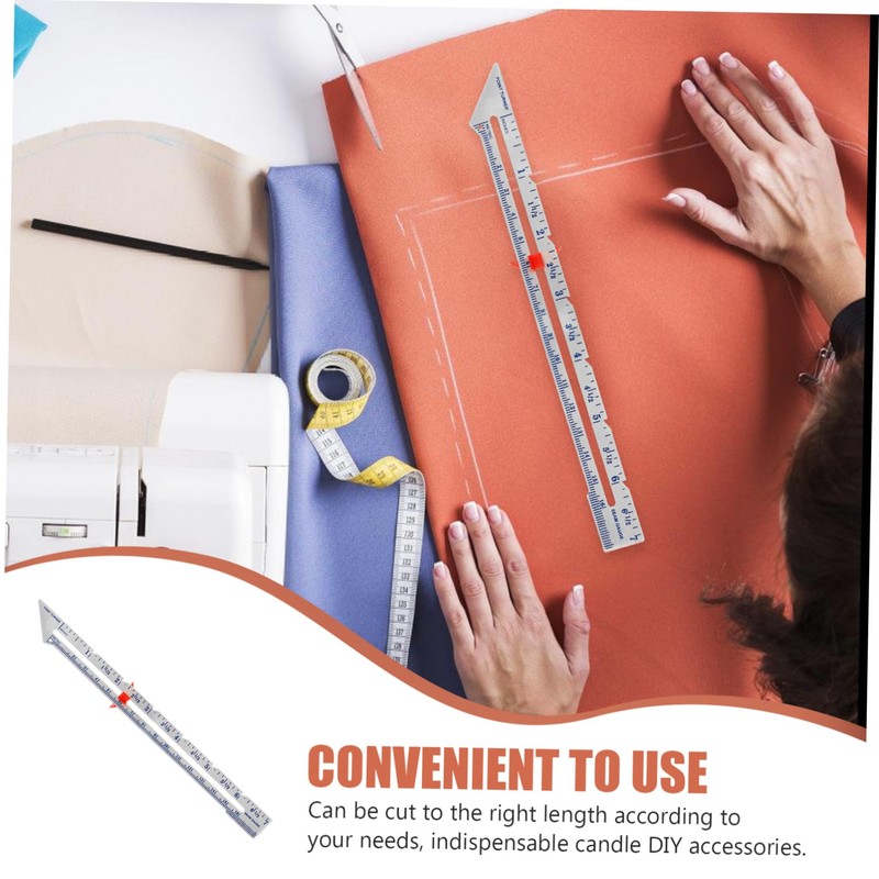 TEHAUX DIY Sewing Gauge Ruler for Measurement Markings Button Sliding