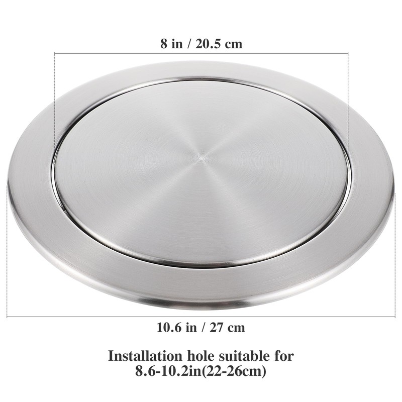 Generic Trash Can Lid: Embedded Countertop Built-in Trash Chute Round