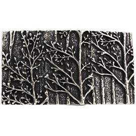 BELTINGER Belt Buckle Forest 4.0 cm | Buckle Interchangeable Buckle Belt Buckle 40 mm Solid | for Hunting Outfit, silver