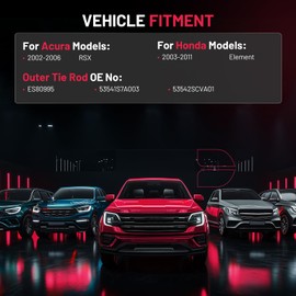 BDFHYK Front Outer Tie Rod End Compatible with Acura RSX 2002-2006,Compatible with Honda Element 2003-2011 Replacement for ES80995 53541S7A003 53542SCVA01